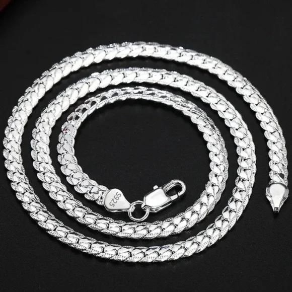 “18” NEW 925 STERLING SILVER SNAKE CHAIN NECKLACE, NICE NECKLACE, CUTE NECKLACE - Picture 2 of 5